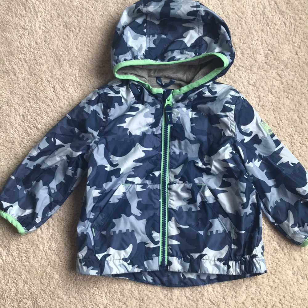 GAP lined light weight rain jacket 6-12mo EUC